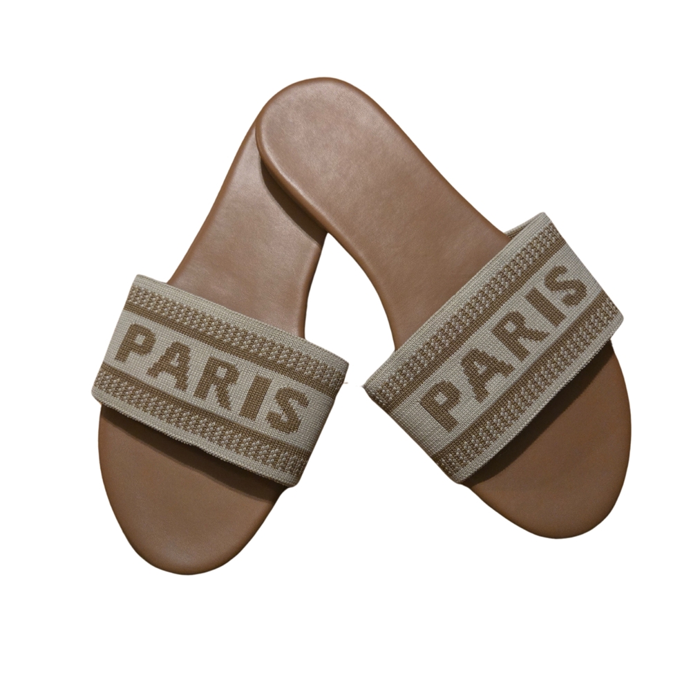 Slide Sanals Paris Tan Size 39(8)